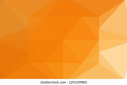 Light Orange vector polygonal template. Colorful illustration in abstract style with gradient. The textured pattern can be used for background.