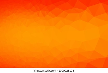 Light Orange vector polygonal template. Shining colored illustration in a Brand new style. Textured pattern for background.