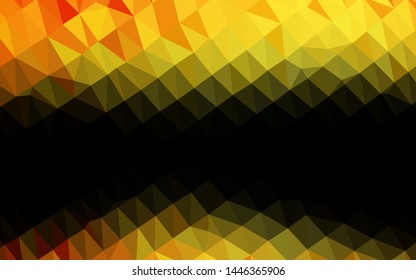 Light Orange vector polygonal template. Shining colored illustration in a Brand new style. Completely new design for your business.