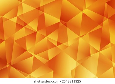 Light Orange vector polygonal template. Glitter abstract illustration with an elegant triangles. New template for your brand book.