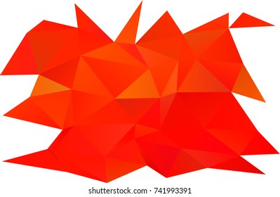 Light Orange vector polygonal template. Shining colored illustration in a brand-new style. The polygonal design can be used for your web site.
