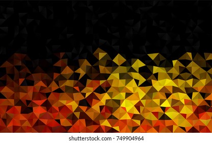 Light Orange vector polygonal template. A sample with polygonal shapes. The best triangular design for your business.