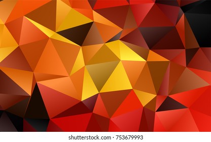 Light Orange vector polygonal template. A sample with polygonal shapes. A new texture for your design.