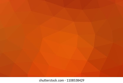 Light Orange vector polygonal polygonal. A vague abstract illustration with gradient. A completely new template for your business design.