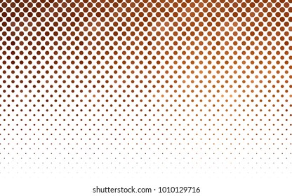 Light Orange vector red banner with set of circles, dots. Donuts Background. Creative Design Template. Technological halftone illustration.