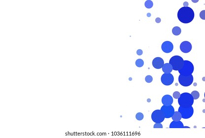 Light Orange vector red banner with set of circles, dots. Donuts Background. Creative Design Template. Technological halftone illustration.