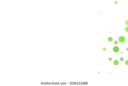 Light Orange vector red banner with set of circles, dots. Donuts Background. Creative Design Template. Technological halftone illustration.