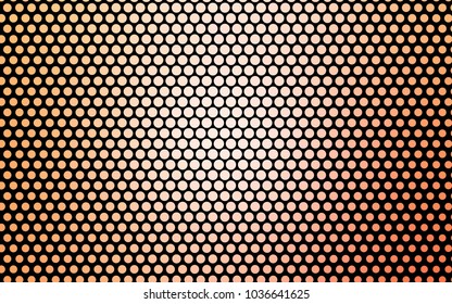 Light Orange vector red banner with set of circles, dots. Donuts Background. Creative Design Template. Technological halftone illustration.