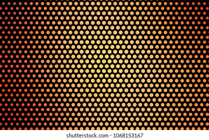 Light Orange vector red banner with set of circles, dots. Donuts Background. Creative Design Template. Technological halftone illustration.