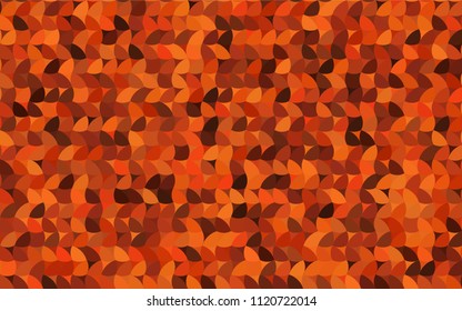 Light Orange vector red banner with set of circles, dots. Donuts Background. Creative Design Template. Technological halftone illustration.