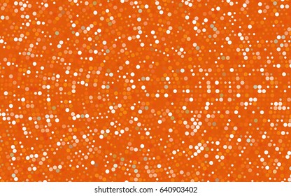 Light Orange vector red banner with set of circles, dots. Donuts Background. Creative Design Template. Technological halftone illustration.