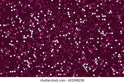 Light Orange vector red banner with set of circles, dots. Donuts Background. Creative Design Template. Technological halftone illustration.