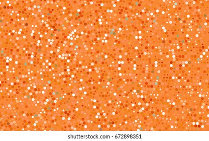 Light Orange vector red banner with set of circles, dots. Donuts Background. Creative Design Template. Technological halftone illustration.