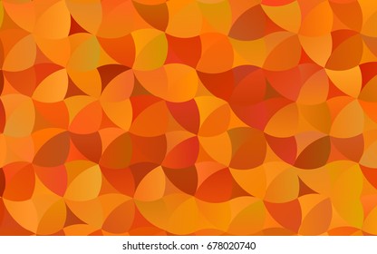 Light Orange vector red banner with set of circles, dots. Donuts Background. Creative Design Template. Technological halftone illustration.