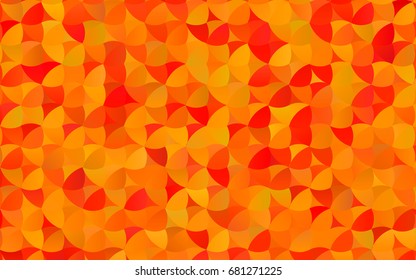 Light Orange vector red banner with set of circles, dots. Donuts Background. Creative Design Template. Technological halftone illustration.