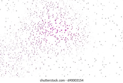 Light Orange vector red banner with set of circles, dots. Donuts Background. Creative Design Template. Technological halftone illustration.