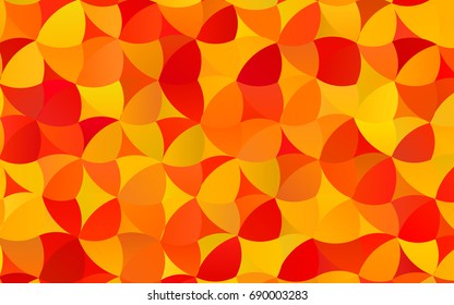Light Orange vector red banner with set of circles, dots. Donuts Background. Creative Design Template. Technological halftone illustration.