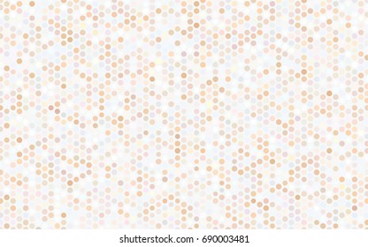 Light Orange vector red banner with set of circles, dots. Donuts Background. Creative Design Template. Technological halftone illustration.