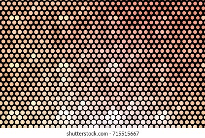 Light Orange vector red banner with set of circles, dots. Donuts Background. Creative Design Template. Technological halftone illustration.