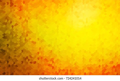 Light Orange vector red banner with set of circles, dots. Donuts Background. Creative Design Template. Technological halftone illustration.