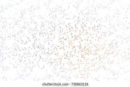 Light Orange vector red banner with set of circles, dots. Donuts Background. Creative Design Template. Technological halftone illustration.