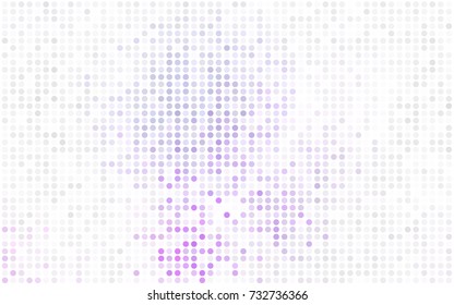 Light Orange vector red banner with set of circles, dots. Donuts Background. Creative Design Template. Technological halftone illustration.