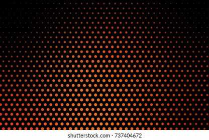 Light Orange vector red banner with set of circles, dots. Donuts Background. Creative Design Template. Technological halftone illustration.