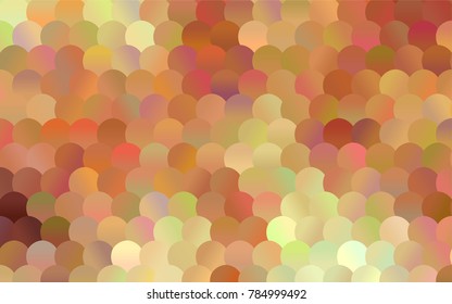 Light Orange vector red banner with set of circles, dots. Donuts Background. Creative Design Template. Technological halftone illustration.