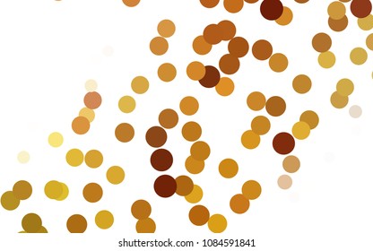 Light Orange vector red pattern of geometric circles, shapes. Colorful mosaic banner. Geometric background with colored disks.