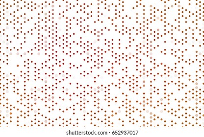 Light Orange vector red pattern of geometric circles, shapes. Colorful mosaic banner. Geometric background with colored disks.
