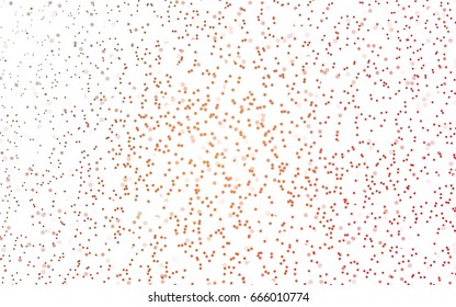 Light Orange vector red pattern of geometric circles, shapes. Colorful mosaic banner. Geometric background with colored disks.