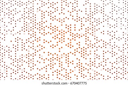Light Orange vector red pattern of geometric circles, shapes. Colorful mosaic banner. Geometric background with colored disks.