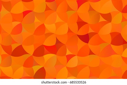 Light Orange vector red pattern of geometric circles, shapes. Colorful mosaic banner. Geometric background with colored disks.