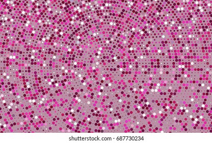 Light Orange vector red pattern of geometric circles, shapes. Colorful mosaic banner. Geometric background with colored disks.