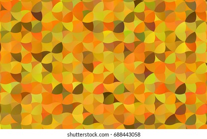 Light Orange vector red pattern of geometric circles, shapes. Colorful mosaic banner. Geometric background with colored disks.