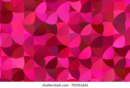 Light Orange vector red pattern of geometric circles, shapes. Colorful mosaic banner. Geometric background with colored disks.