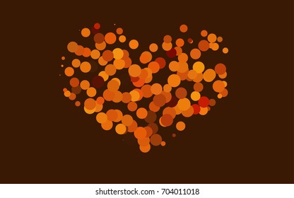 Light Orange vector red pattern of geometric circles, shapes. Colorful mosaic banner. Geometric background with colored disks.
