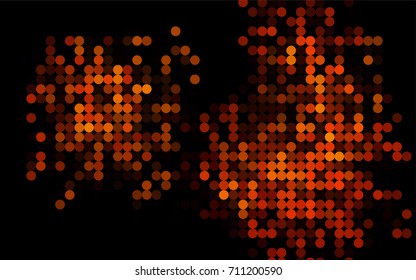 Light Orange vector red pattern of geometric circles, shapes. Colorful mosaic banner. Geometric background with colored disks.