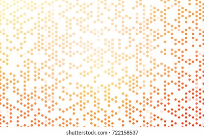 Light Orange vector red pattern of geometric circles, shapes. Colorful mosaic banner. Geometric background with colored disks.