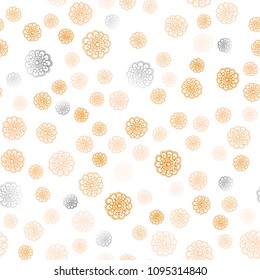 Light Orange vector seamless abstract doodle pattern. Decorative illustration with doodles on abstract template. The textured pattern can be used for website.
