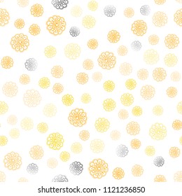 Light Orange vector seamless abstract doodle pattern. Decorative illustration with doodles on abstract template. Completely new design for your business.