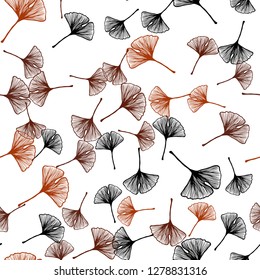 Light Orange vector seamless abstract pattern with leaves. Creative illustration in blurred style with leaves. Design for textile, fabric, wallpapers.