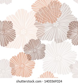 Light Orange vector seamless abstract design with flowers. Decorative design of flowers on white background. Design for textile, fabric, wallpapers. Light Orange vector seamless abstract design with flowers. Decorative design of flowers on white background. Design for textile, fabric, wallpapers.