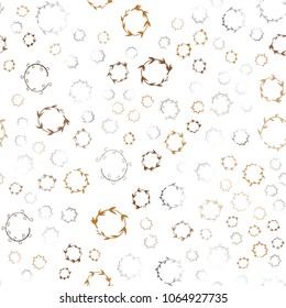 Light Orange vector seamless  backdrop with dots. Glitter abstract illustration with blurred drops of rain. Pattern can be used for ads, leaflets.