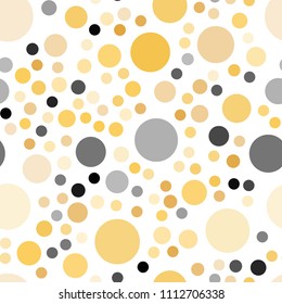 Light Orange vector seamless backdrop with dots. Blurred bubbles on abstract background with colorful gradient. Pattern can be used as texture of wallpapers.