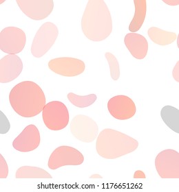Light Orange vector seamless backdrop with dots, spots. Abstract illustration with colored bubbles in nature style. Trendy design for wallpaper, fabric makers.