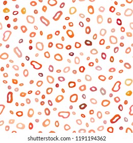Light Orange vector seamless backdrop with dots, spots. Abstract illustration with colored bubbles in nature style. Template for business cards, websites.