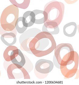 Light Orange vector seamless backdrop with dots, spots. Blurred bubbles on abstract backdrop with colorful gradient. Trendy design for wallpaper, fabric makers.