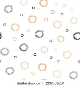 Light Orange vector seamless backdrop with dots. Abstract illustration with colored bubbles in nature style. Completely new template for your brand book.
