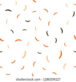 Light Orange vector seamless backdrop with bent lines. Shining colorful illustration in simple style. Elegant pattern for a brand book.